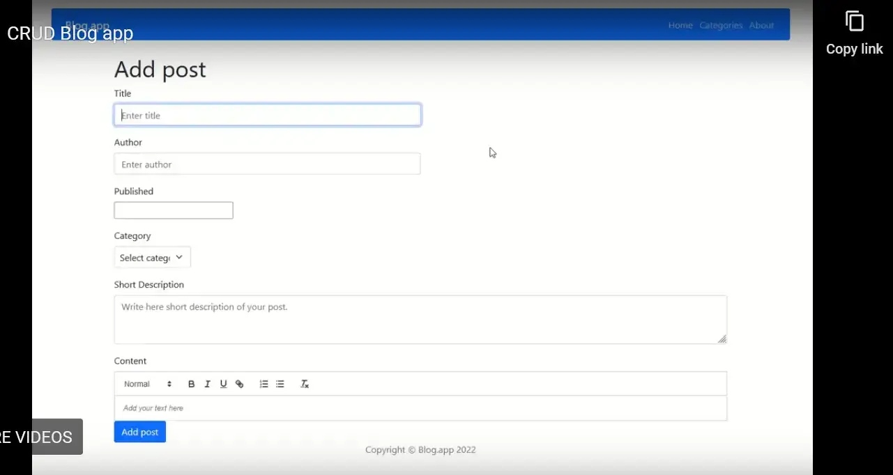 screenshot strony bloga