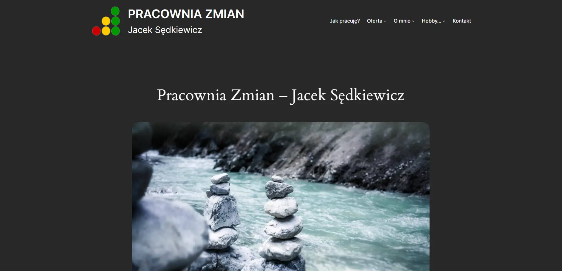 screenshot of psychologist website