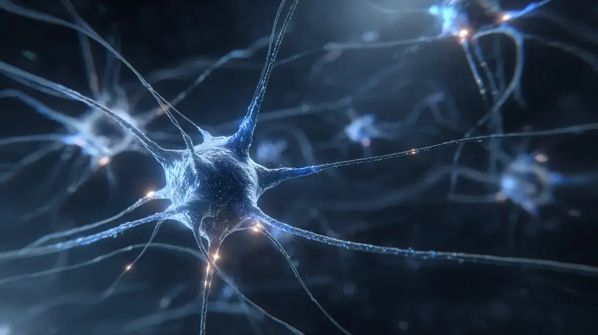 Picture of few connected neurons